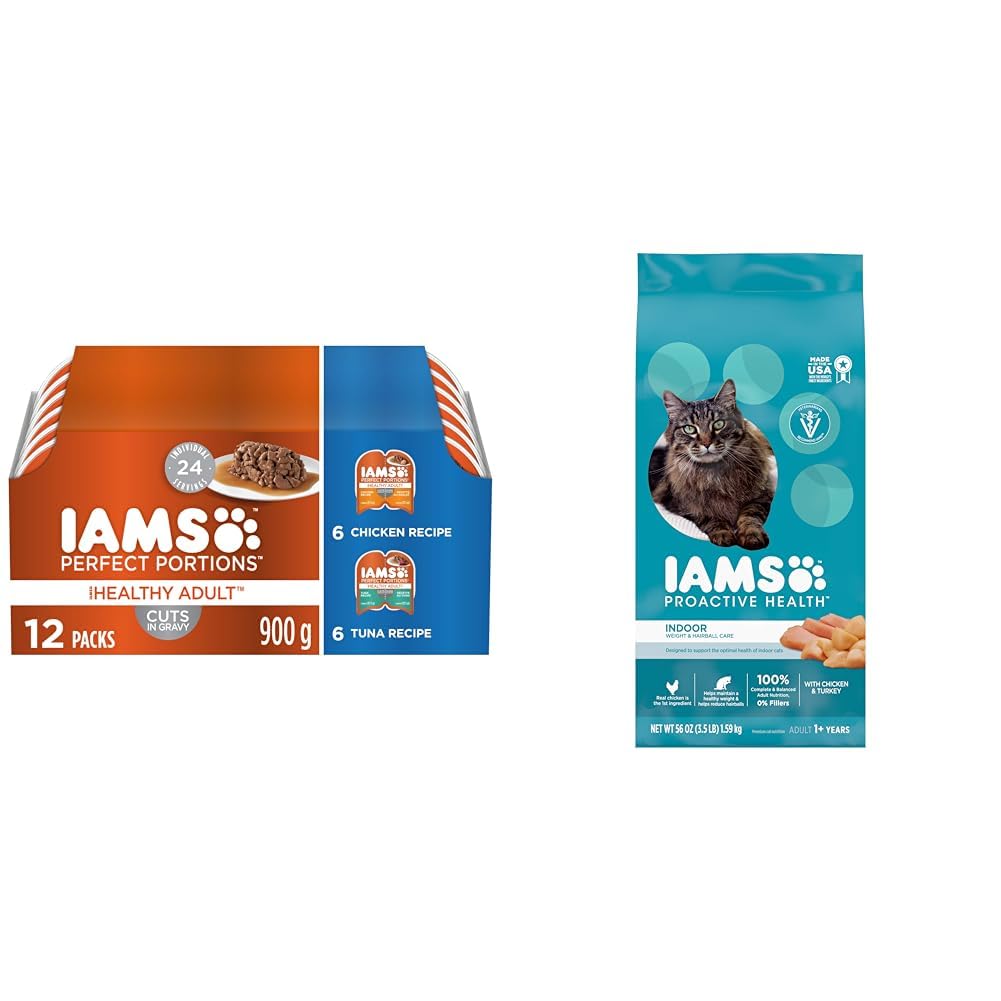 IAMS Perfect Portions Chicken & Tuna Cuts in Gravy – 12 Trays (24 Servings)