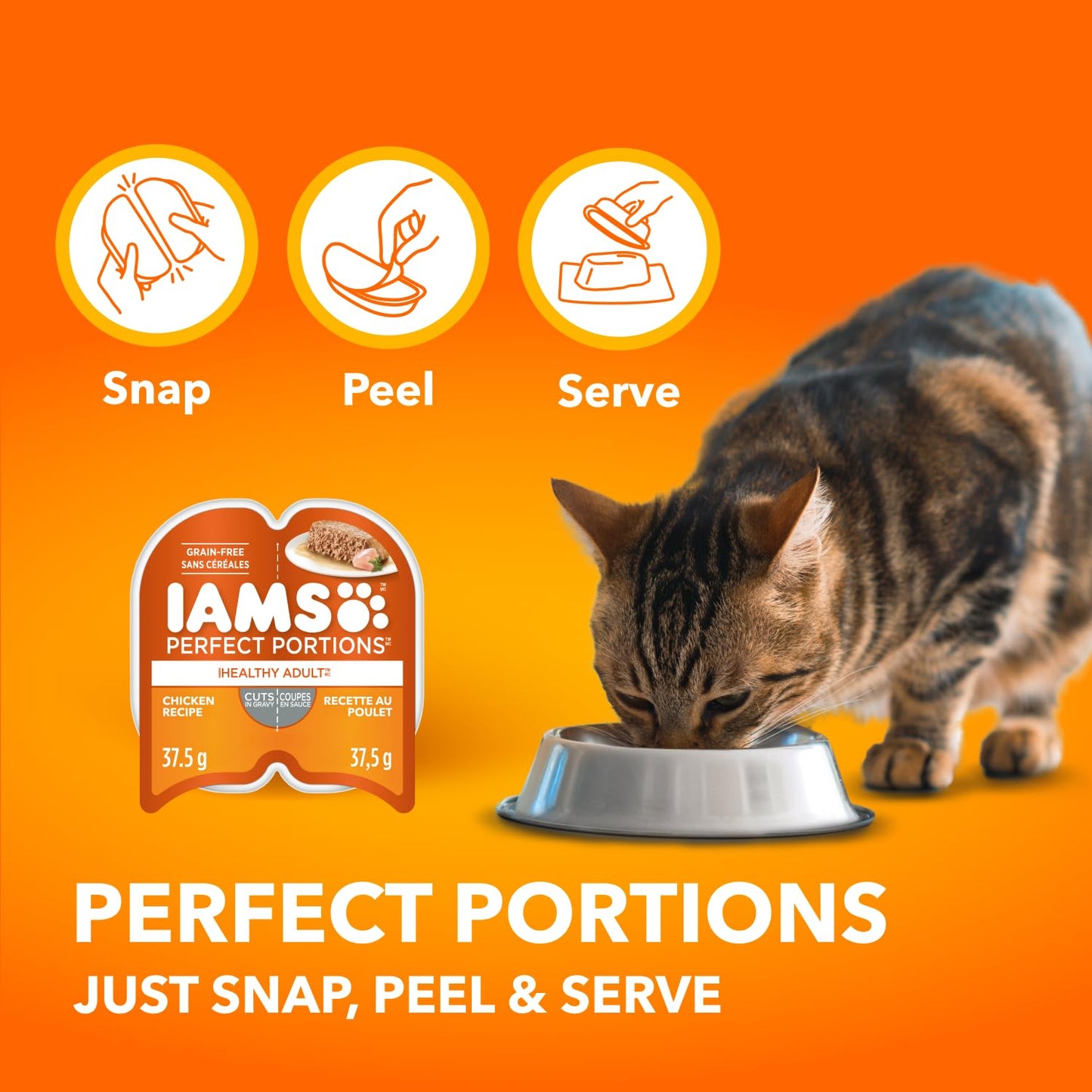 IAMS Perfect Portions Chicken & Tuna Cuts in Gravy – 12 Trays (24 Servings)