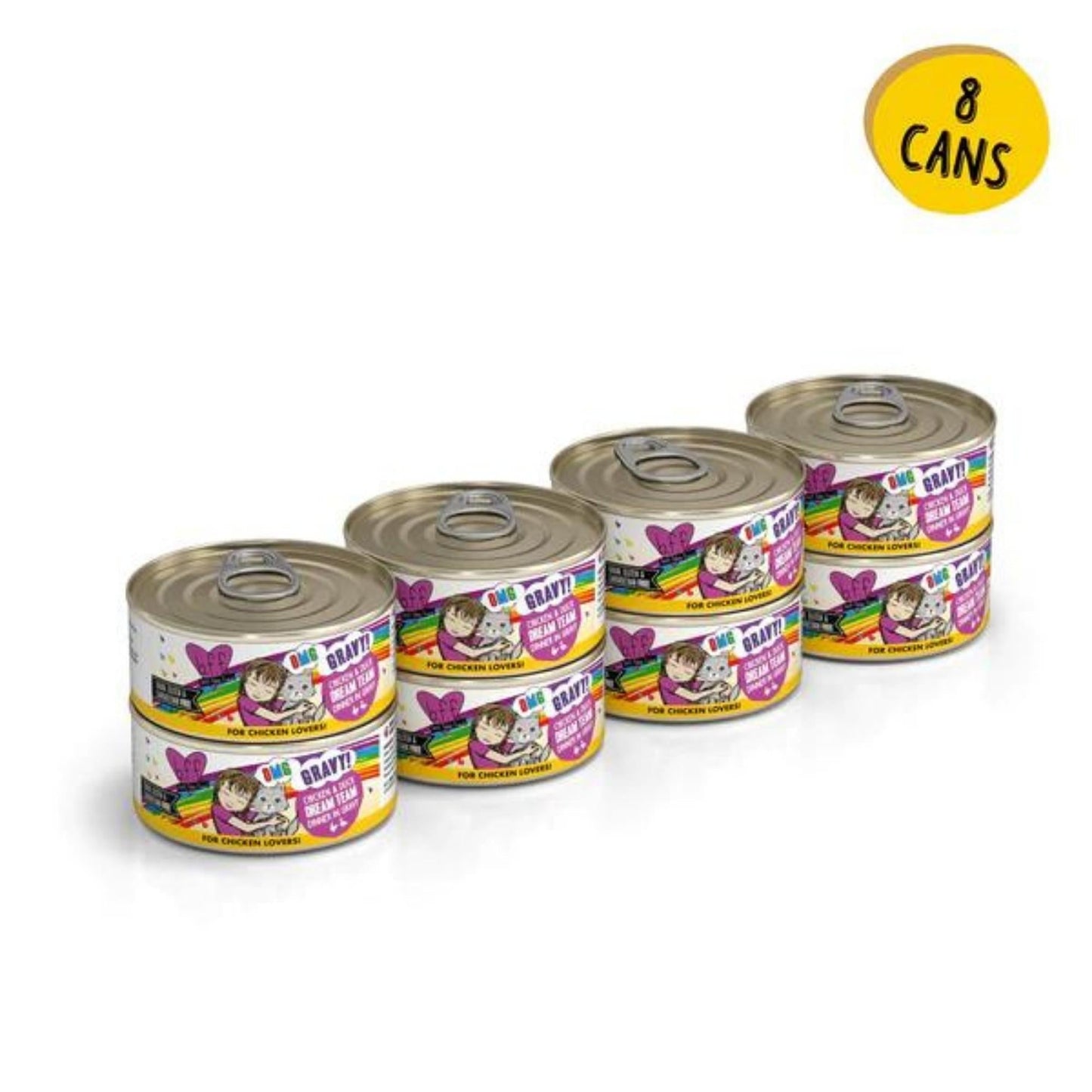 Chicken & Duck Wet Cat Food – 8 Pouches (Protein-Rich, Moisture-Packed, Grain-Free)