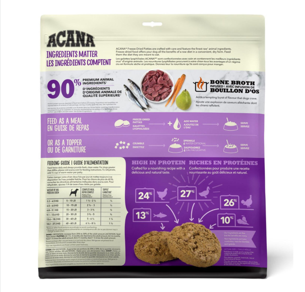 ACANA Freeze-Dried Duck Patties – High-Protein Raw Dog Food Made Easy | Montreal - Maple Pets