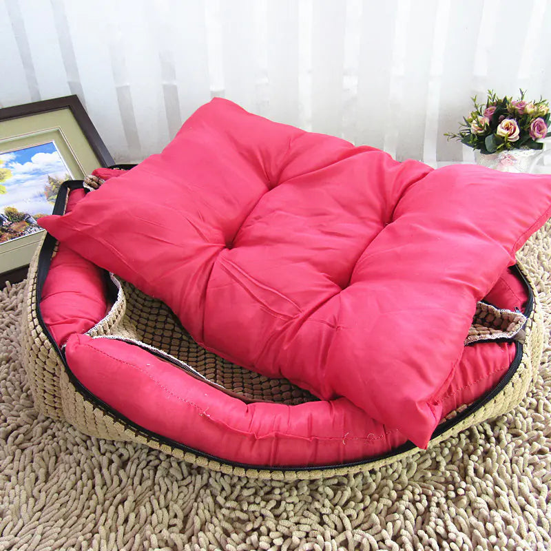 Luxurious All-Season Pet Nest Dog Bed – Washable & Cozy Comfort for All Breeds