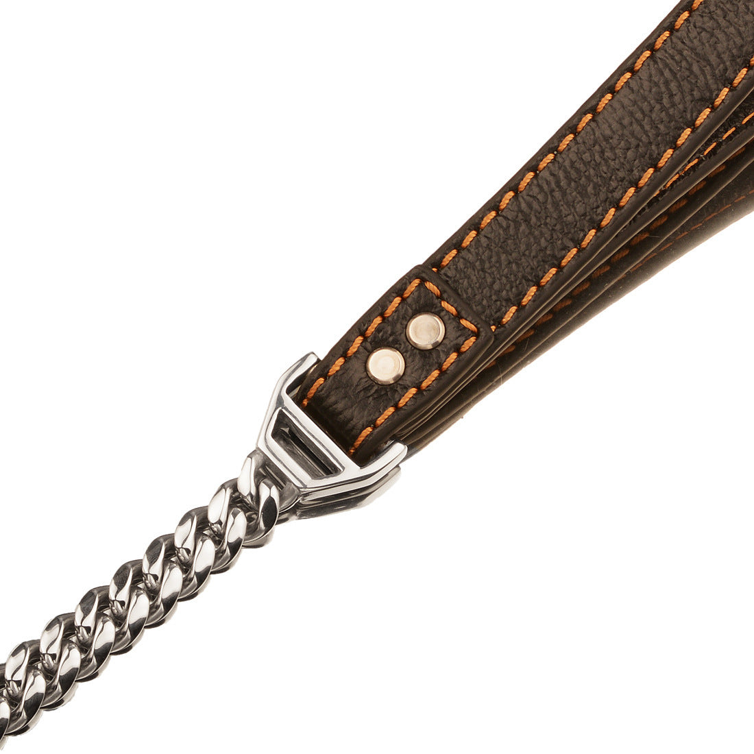 Heavy-Duty Cuban Chain Dog Collar – Stainless Steel & Titanium Steel for Training & Walking