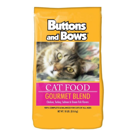 Buttons & Bows Gourmet Blend Cat Food – 18 lb Bag