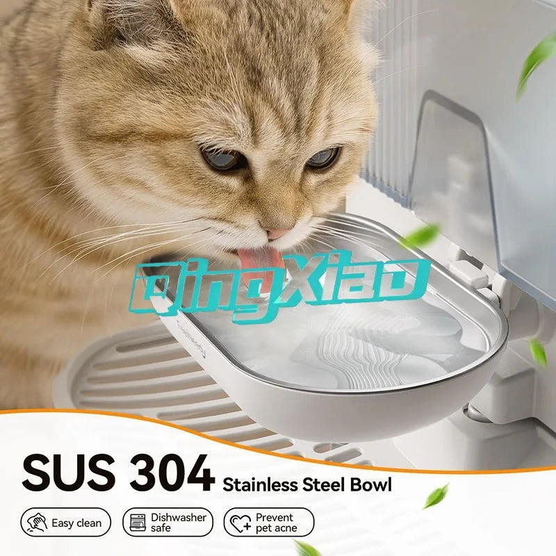 Ultra Silent Automatic Circulating Pet Water Dispenser Long Battery Life Tipping Bowl Design Gravity Flow Fresh Water Supply