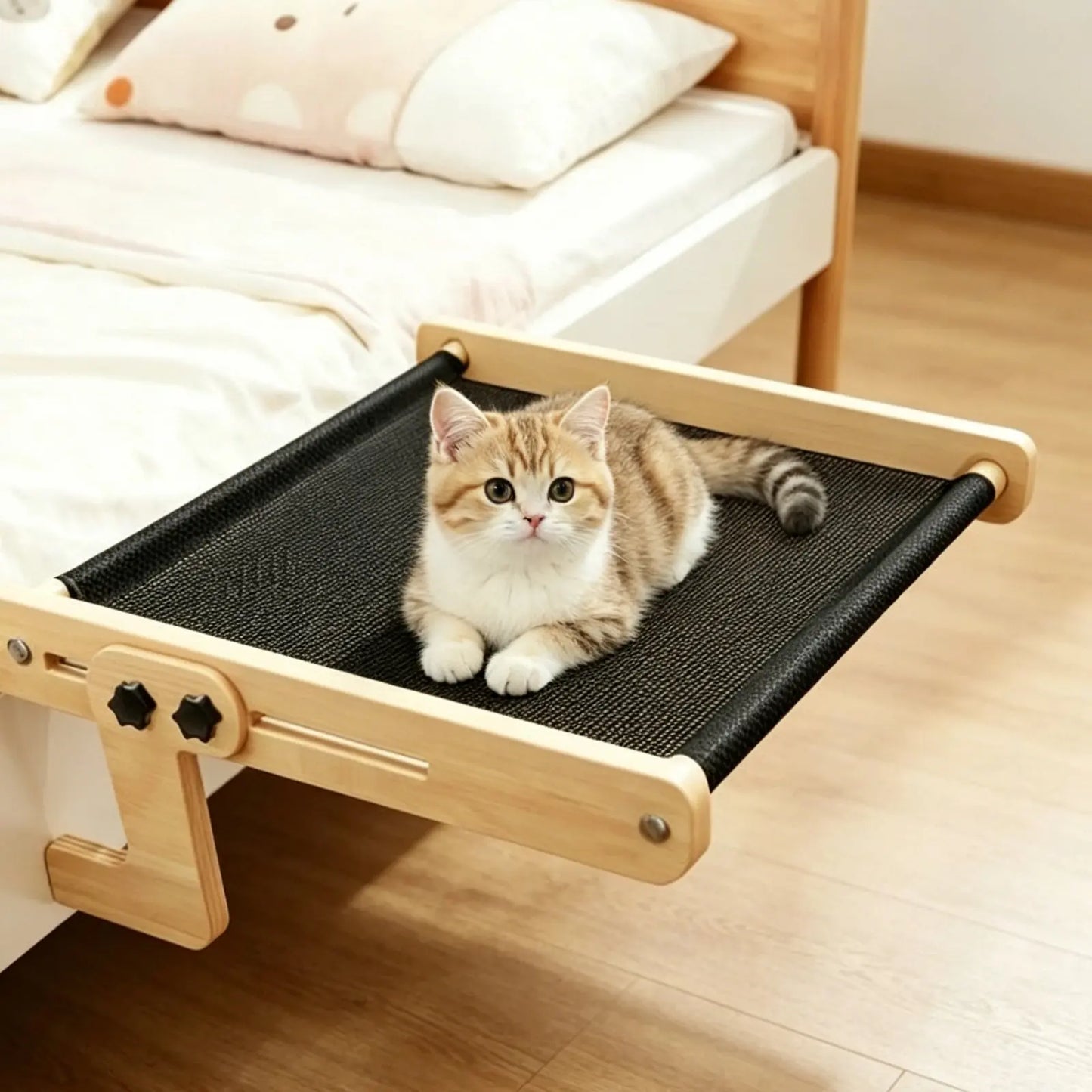 Window Mounted Cat Bed Easy-Mount Installation Bunk Cat Window Perch Pet Supplies Easy to Clean Breathable Mesh for Balcony