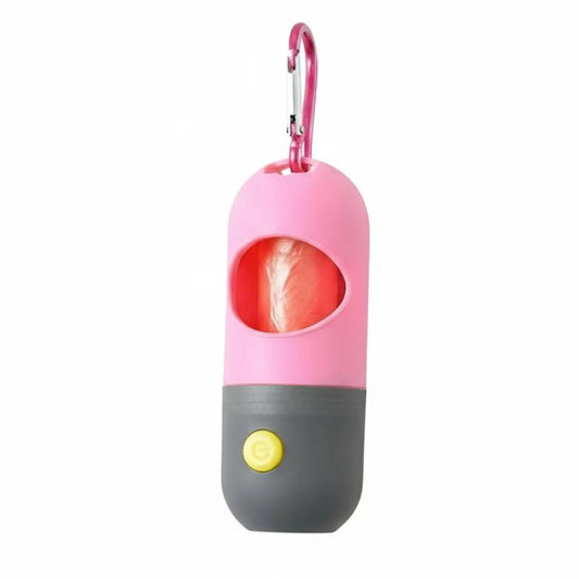 Pet Waste Box, illuminated waste bag dispenser, portable storage, multi-color, dog cat cleaning tool