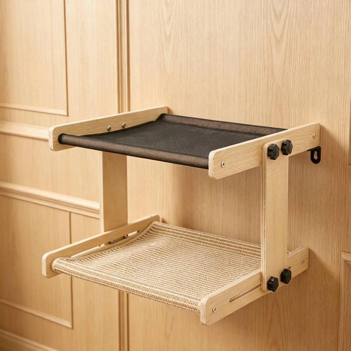 Window Mounted Cat Bed Easy-Mount Installation Bunk Cat Window Perch Pet Supplies Easy to Clean Breathable Mesh for Balcony