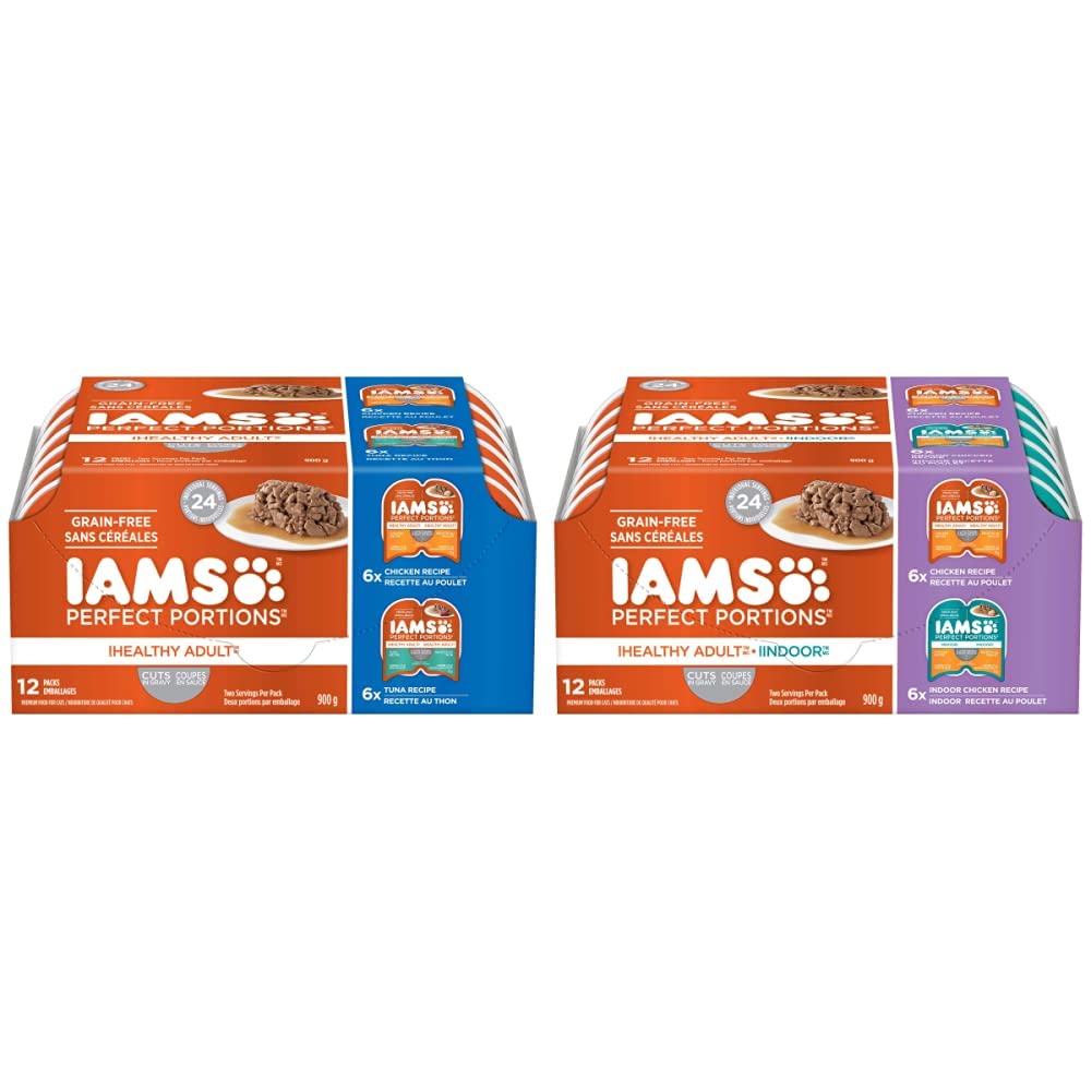 IAMS Perfect Portions Chicken & Tuna Cuts in Gravy – 12 Trays (24 Servings)