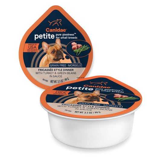 CANIDAE PURE Goodness Petite Small Breed Grain-Free Canned Dog Food Morsels w/Turkey & Green Beans 3.5oz
