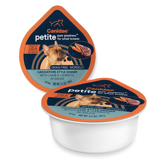 CANIDAE PURE Goodness Petite Small Breed Grain-Free Canned Dog Food Morsels w/Lamb & Carrots 3.5oz