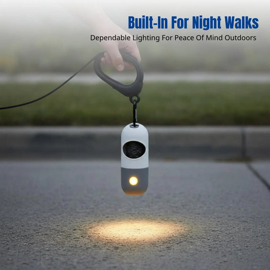 Pet Waste Box, illuminated waste bag dispenser, portable storage, multi-color, dog cat cleaning tool