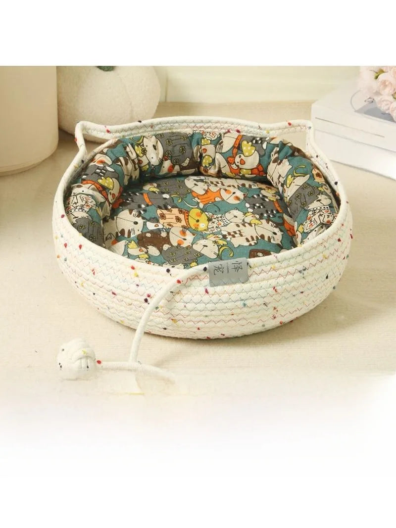 Tear-Resistant Woven Rope  Scratching Board Toy Interactive  Ball Pet Nest All Season Popular  Toy Ball Pet Supplies