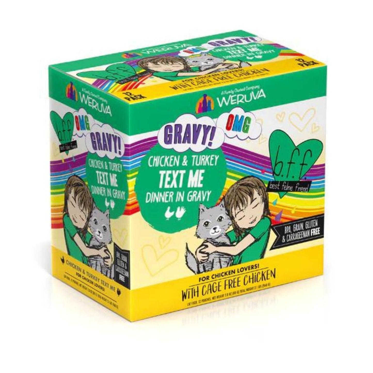 Chicken & Turkey in Gravy Wet Cat Food – 12 Pouches (Protein-Rich, Grain-Free, Hydrating)