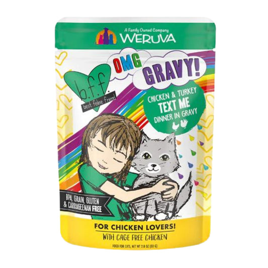 Chicken & Turkey in Gravy Wet Cat Food – 12 Pouches (Protein-Rich, Grain-Free, Hydrating)