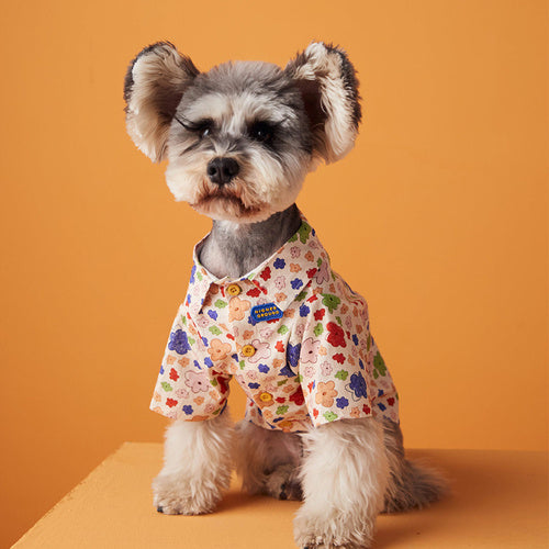 Thin Puppy Polka Dot Flower Dress – Lightweight & Adorable Dog Clothing for Small Breeds