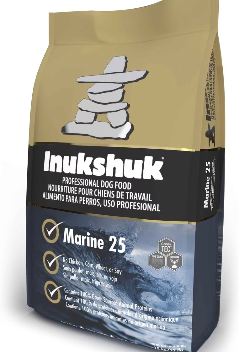 Calgary Best Dog Food Inukshuk Professional Performance Marine 25 Dry Dog Food, 15-kg bag - Maple Pets