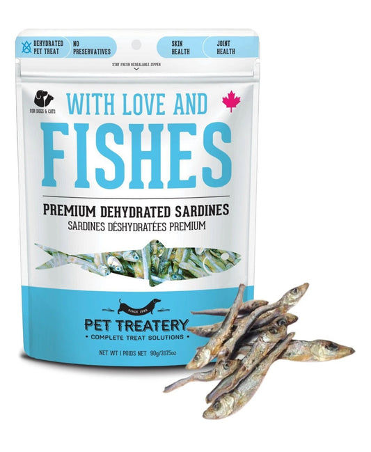 Granville Island Pet Treatery With Love & Fishes – Dehydrated Sardine Best Treats for Dogs & Cats