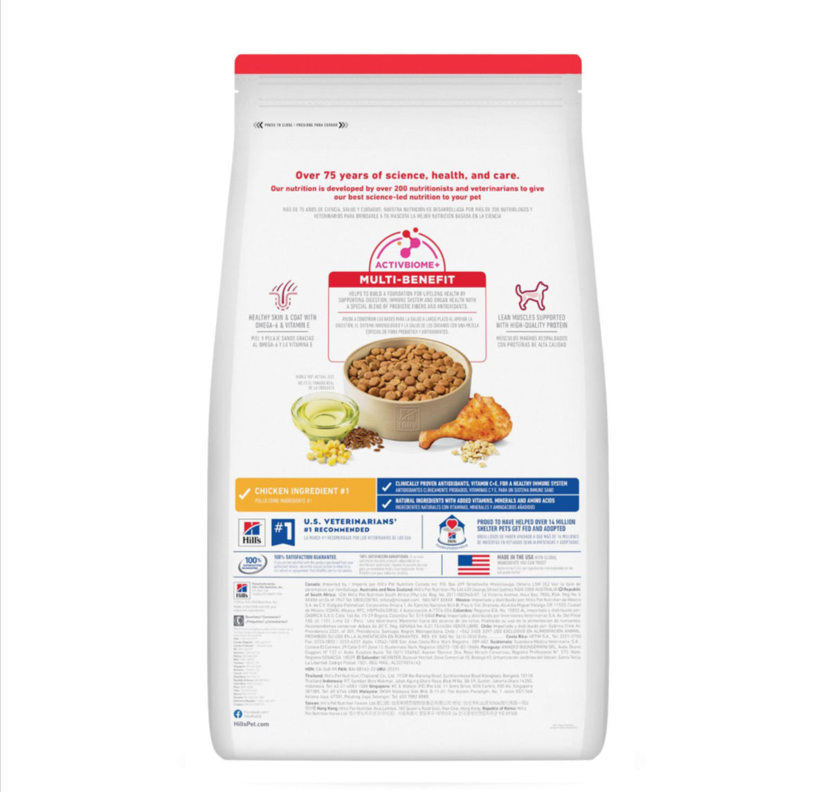 Hill's Science Diet Adult Best Dog Food - Chicken & Barley Best Recipe for Optimal Health & Vitality - Maple Pets