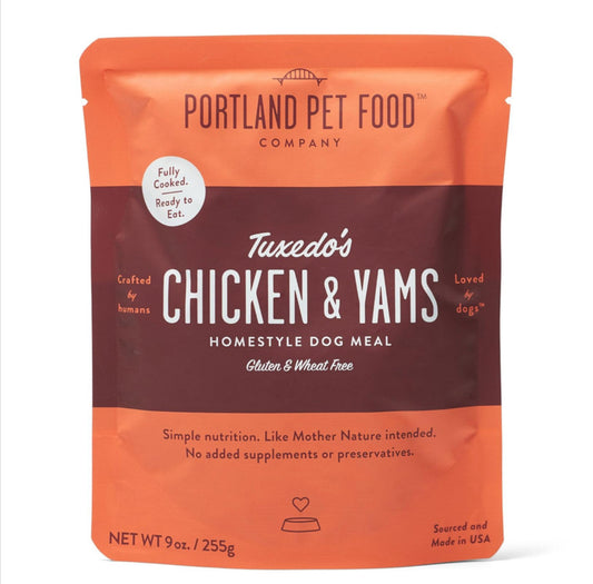 Portland Pet Tuxedo’s Chicken & Yams Homestyle Dog Meal – Human-Grade, Shelf-Stable Nutrition - Maple Pets