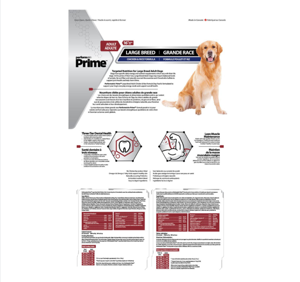 Performatrin Prime Chicken & Rice Large Breed Dog Food – Premium Adult Formula - Maple Pets