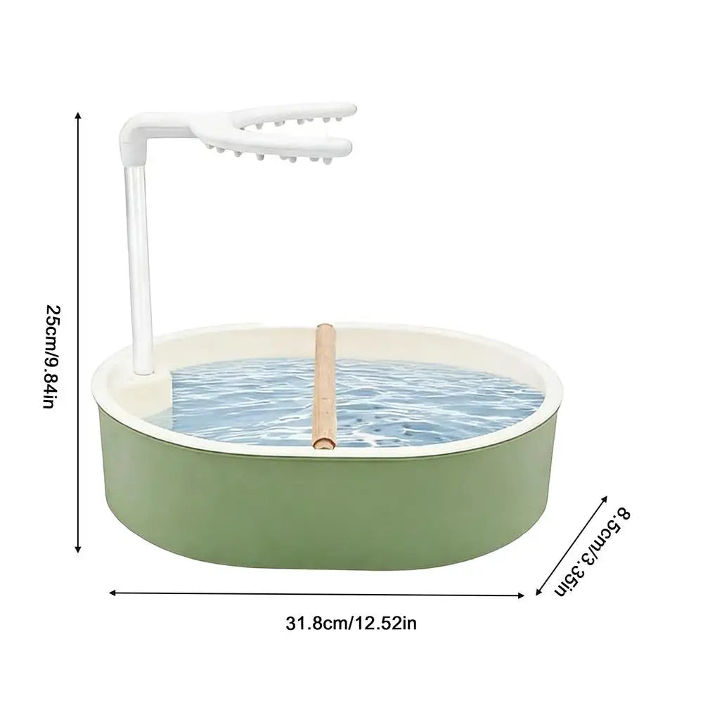 Pet Parrot USB Powered Bathtub Automatic Bird Bath Parrot Bath For Cage Indoor Parakeet Parrot Finch Cockatiel Conure Lovebird