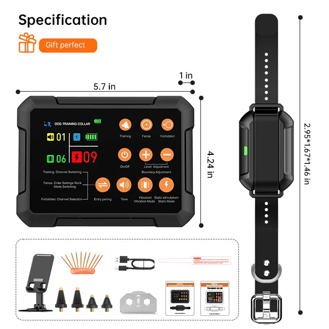 Pet Fencing System Dog Shock Collar Fence GPS Wireless Dog Electric Fence