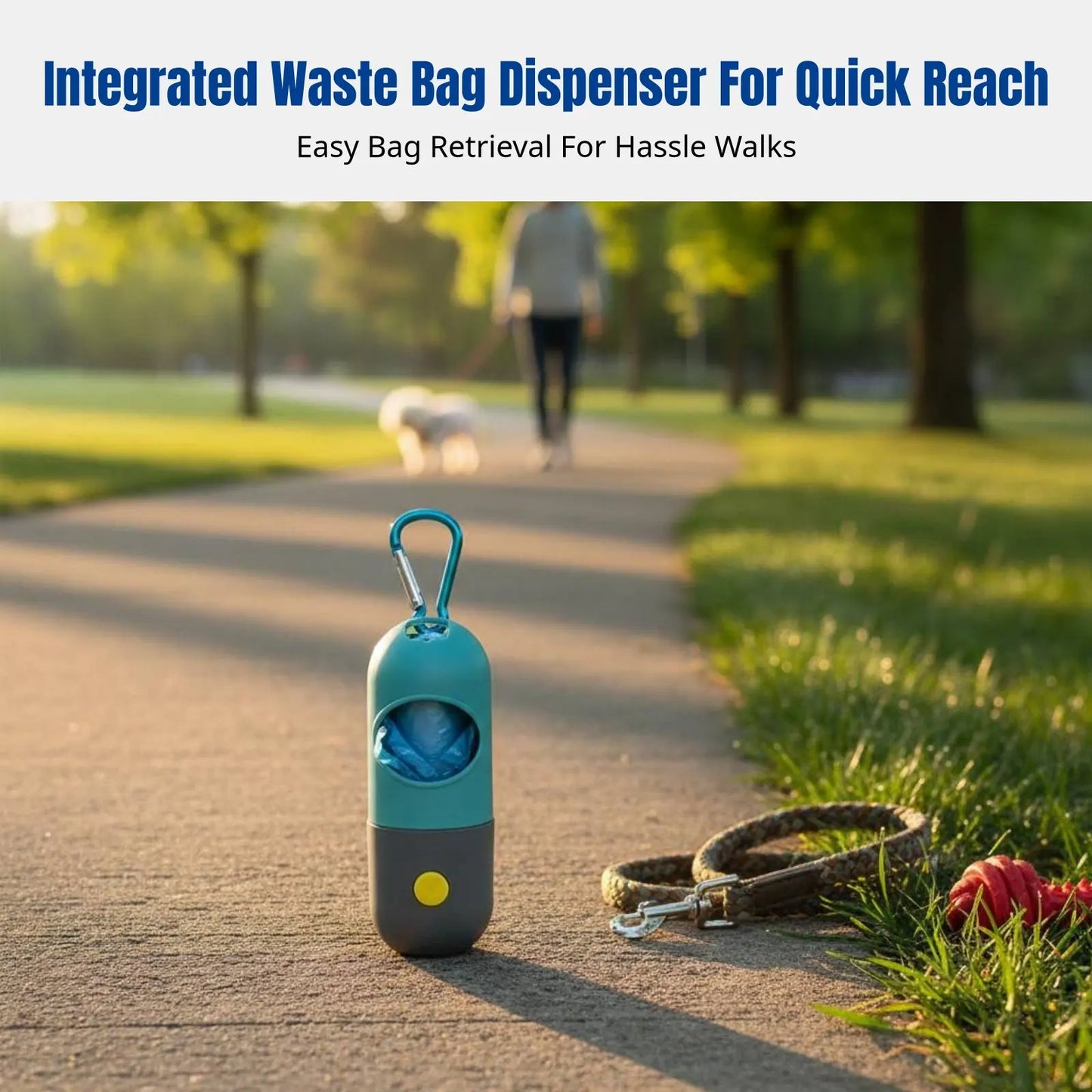 Pet Waste Box, illuminated waste bag dispenser, portable storage, multi-color, dog cat cleaning tool