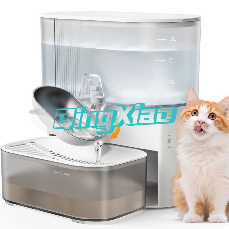Ultra Silent Automatic Circulating Pet Water Dispenser Long Battery Life Tipping Bowl Design Gravity Flow Fresh Water Supply