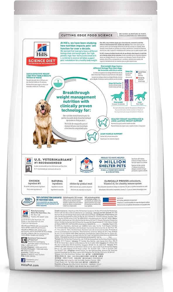 Pet Food Hill's Science Diet Adult Perfect Weight Chicken Recipe Dry Dog Food, 11.83 - Maple Pets